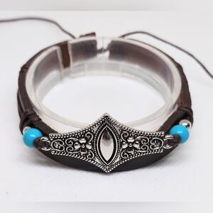 Men's‎ Bracelet Leather Western Turquoise New f70